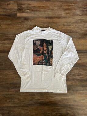 Vintage Asian Buddhist Art Print Graphic Tee Small